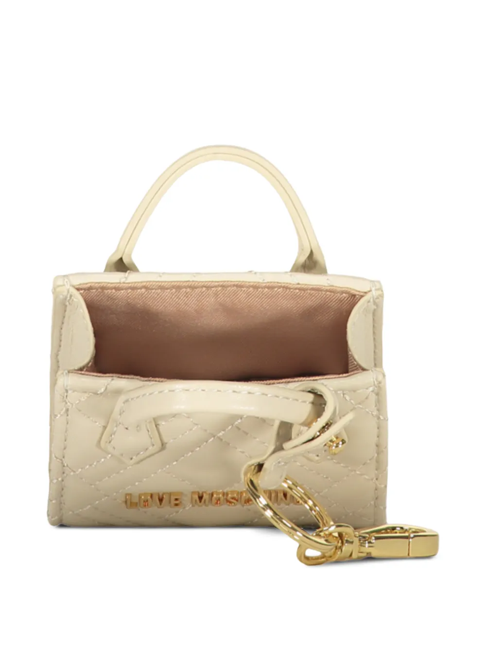 Love Moschino Gewatteerde sleutelhanger Beige