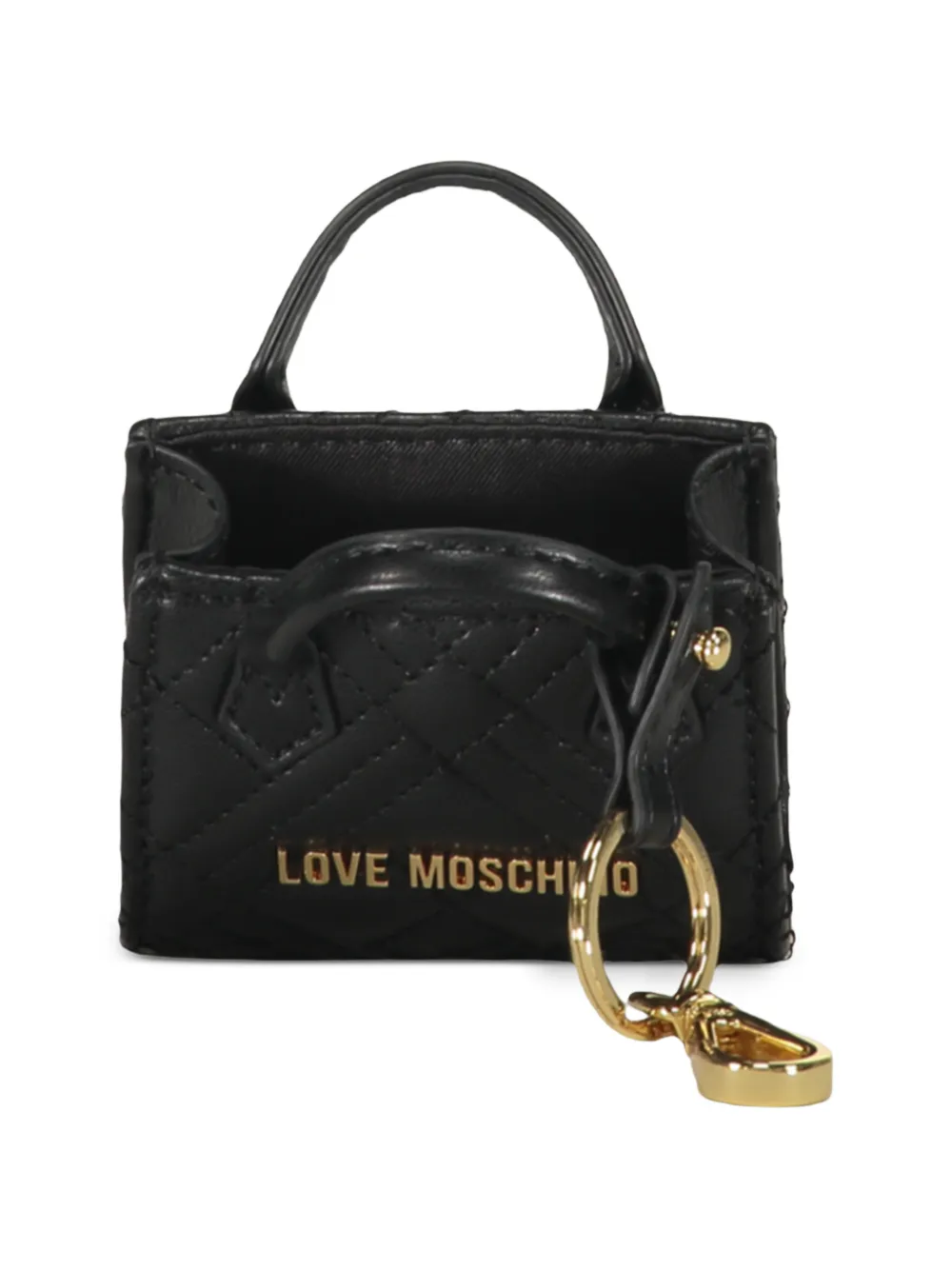 Love Moschino Gewatteerde sleutelhanger Zwart