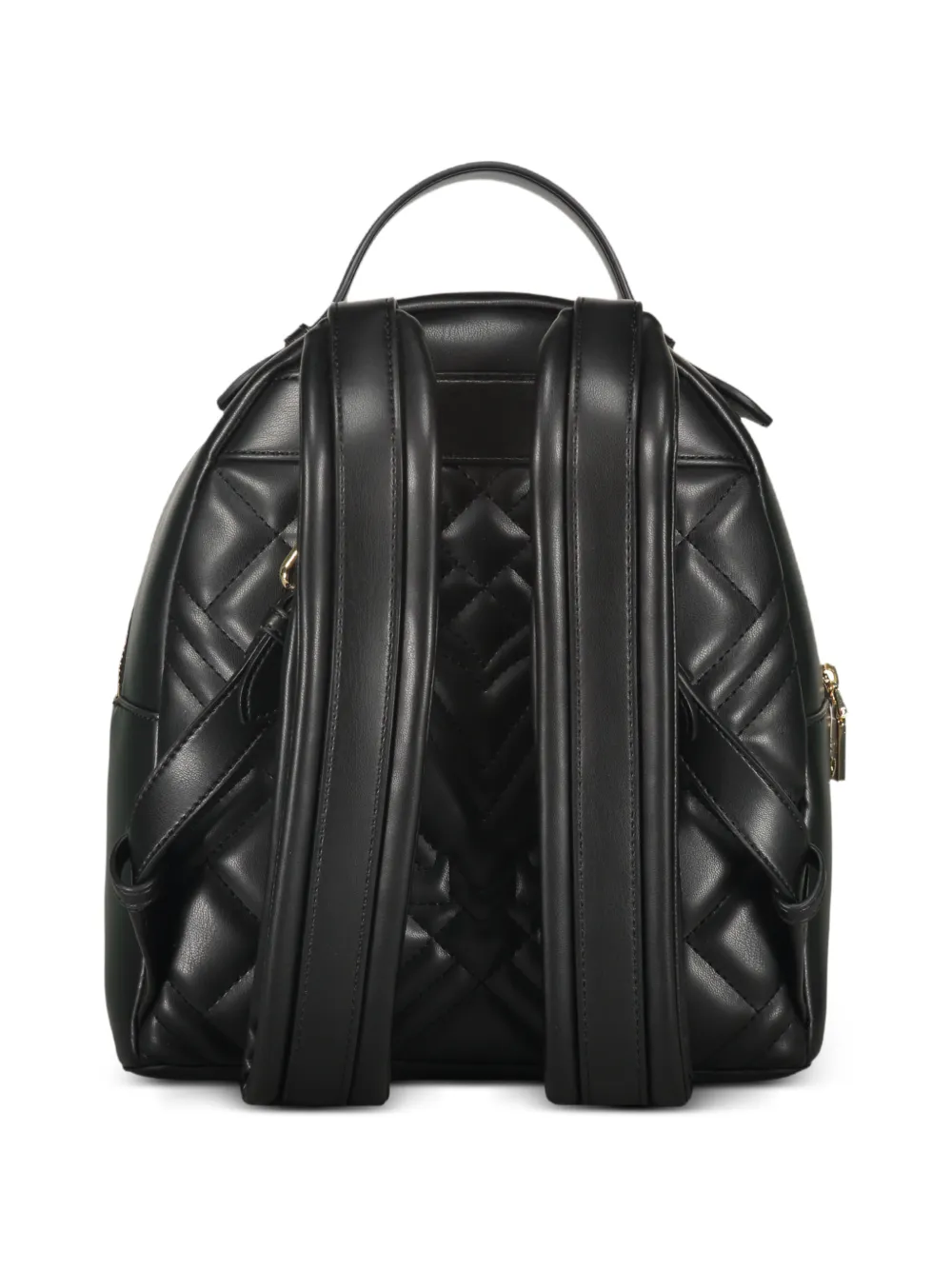 Love Moschino Gewatteerde rugzak met logoplakkaat Zwart