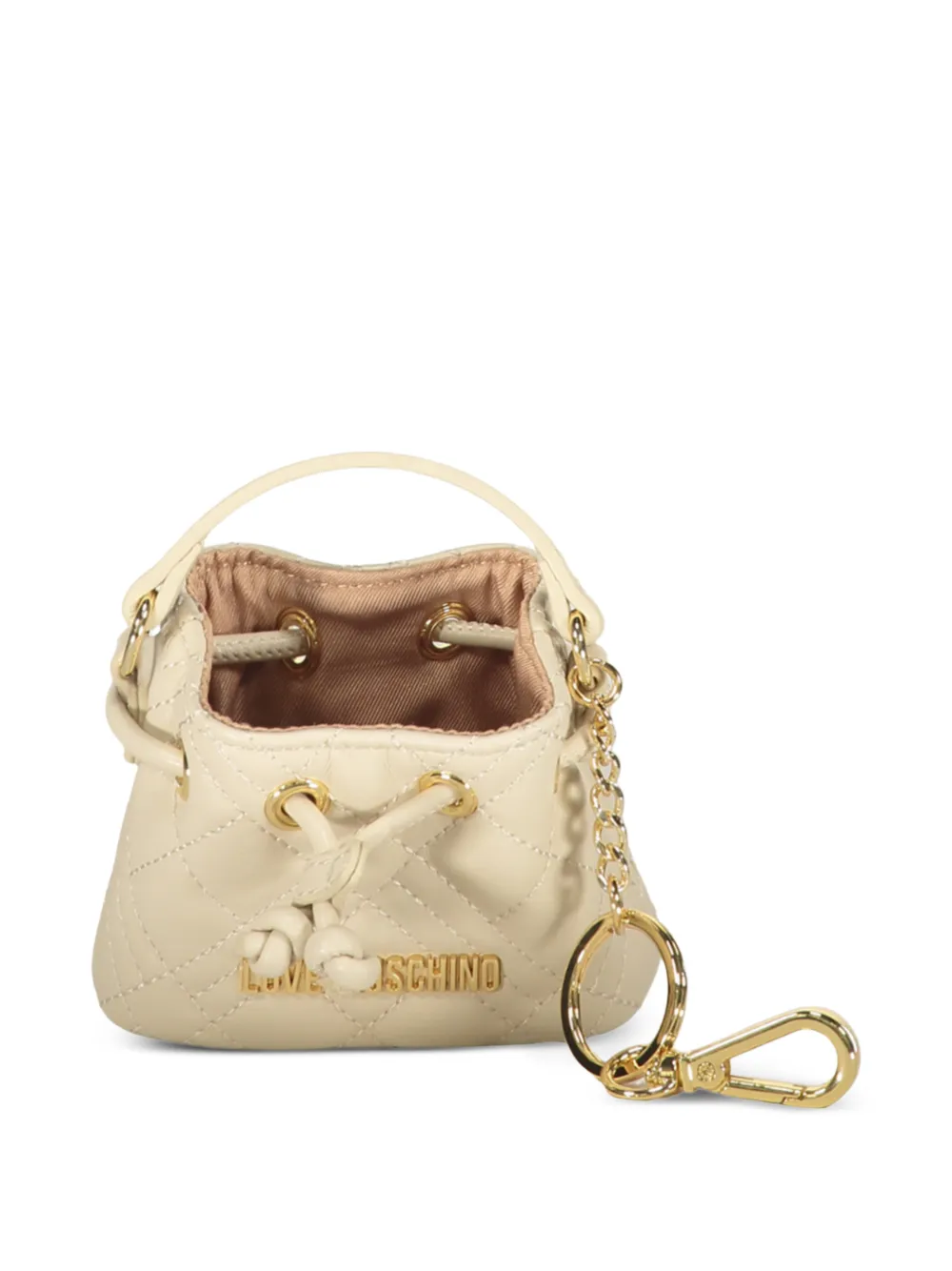 Love Moschino Gewatteerde sleutelhanger Beige
