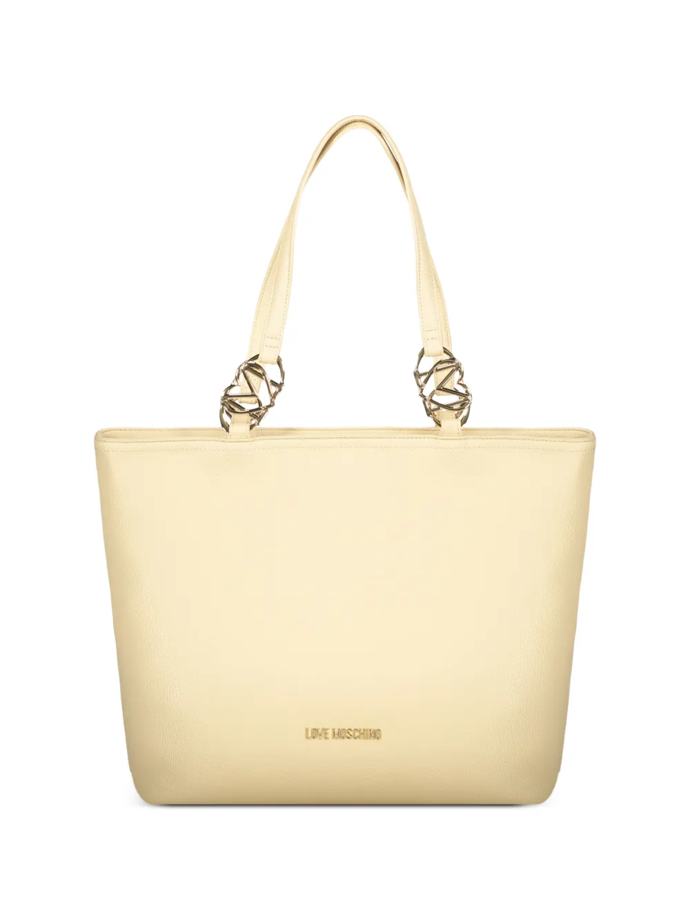 Love Moschino logo-plaque tote bag - Toni neutri