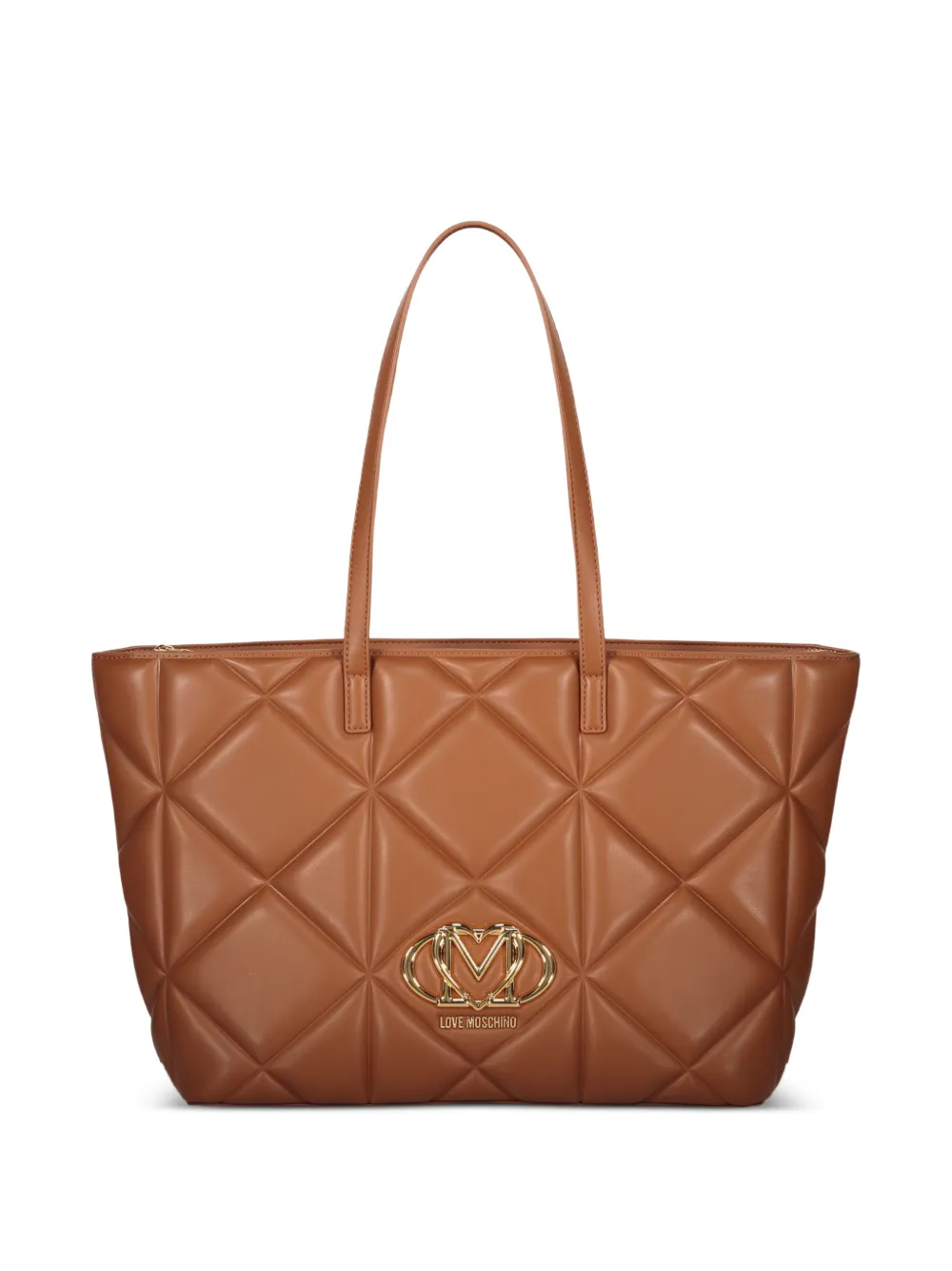 Love Moschino quilted-pattern tote bag - Marrone