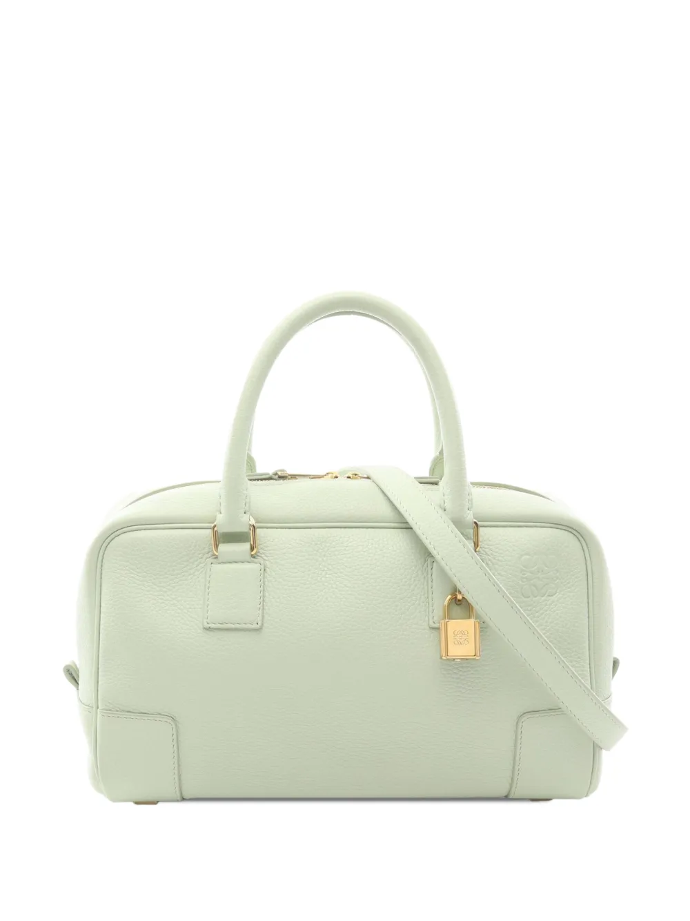 Pre-owned Loewe 2010-2025 Leather Amazona 23 Satchel In Green
