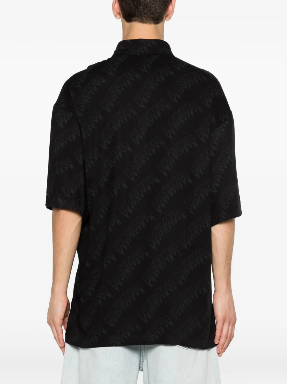 Balenciaga Overhemd met palmboomprint Zwart