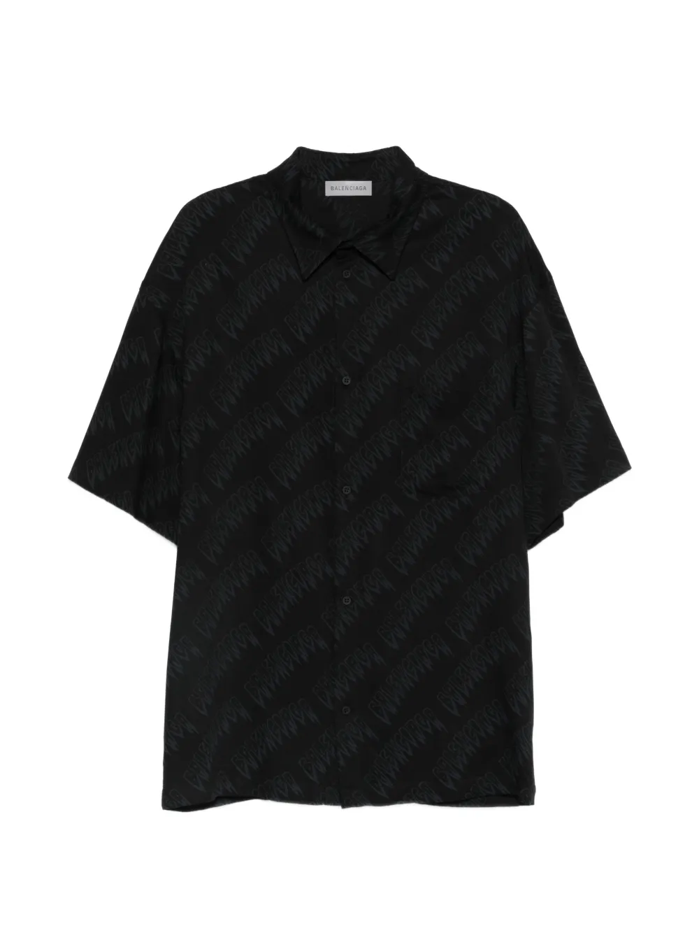Balenciaga print short-sleeve shirt - Black