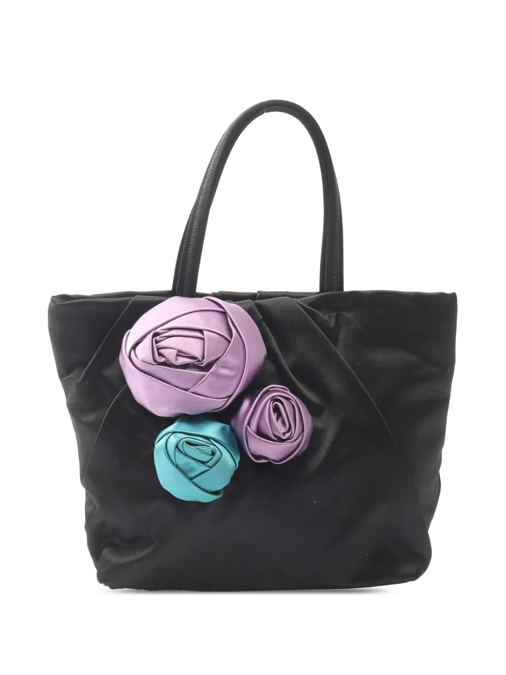 Prada Pre-Owned 2010-2025 Satin Floral handbag - Nero