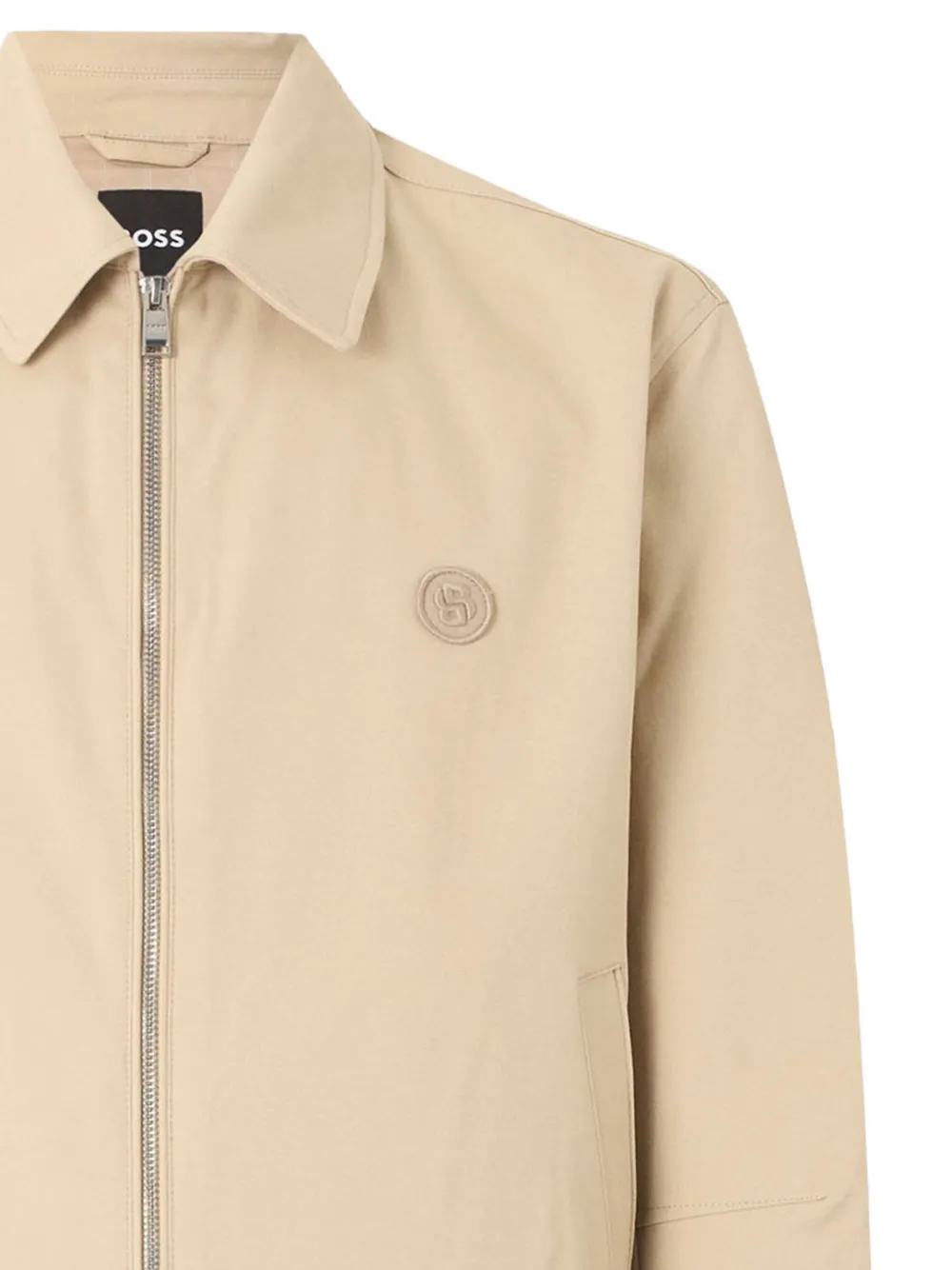 BOSS Shirtjack met rits Beige