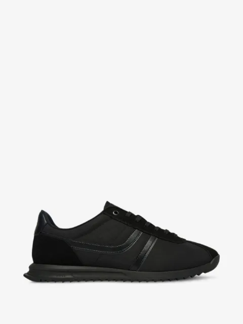 BOSS tenis con logo y ribetes de gamuza artificial