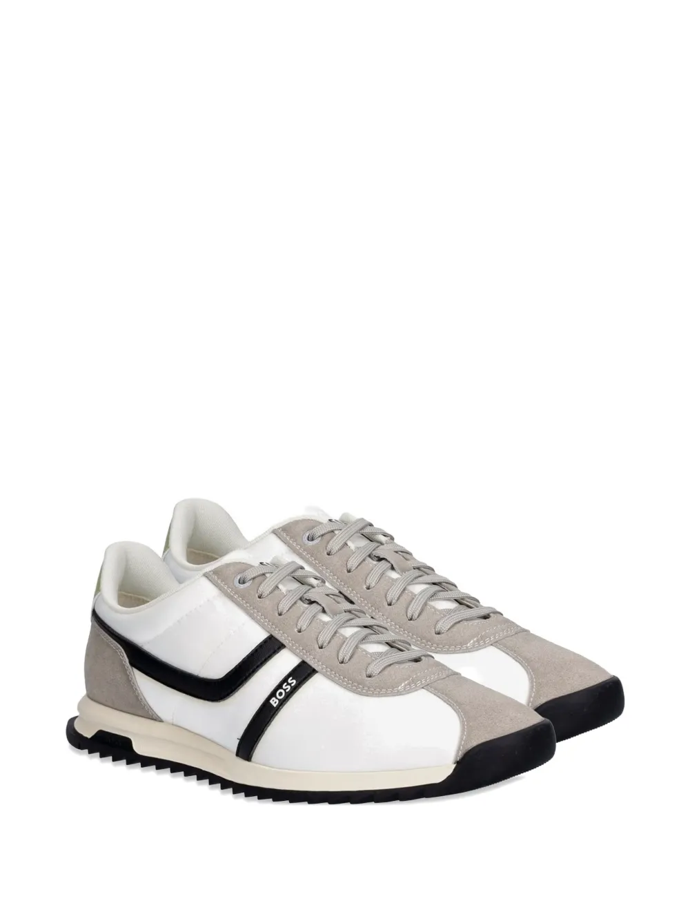 BOSS panelled low-top sneakers Wit