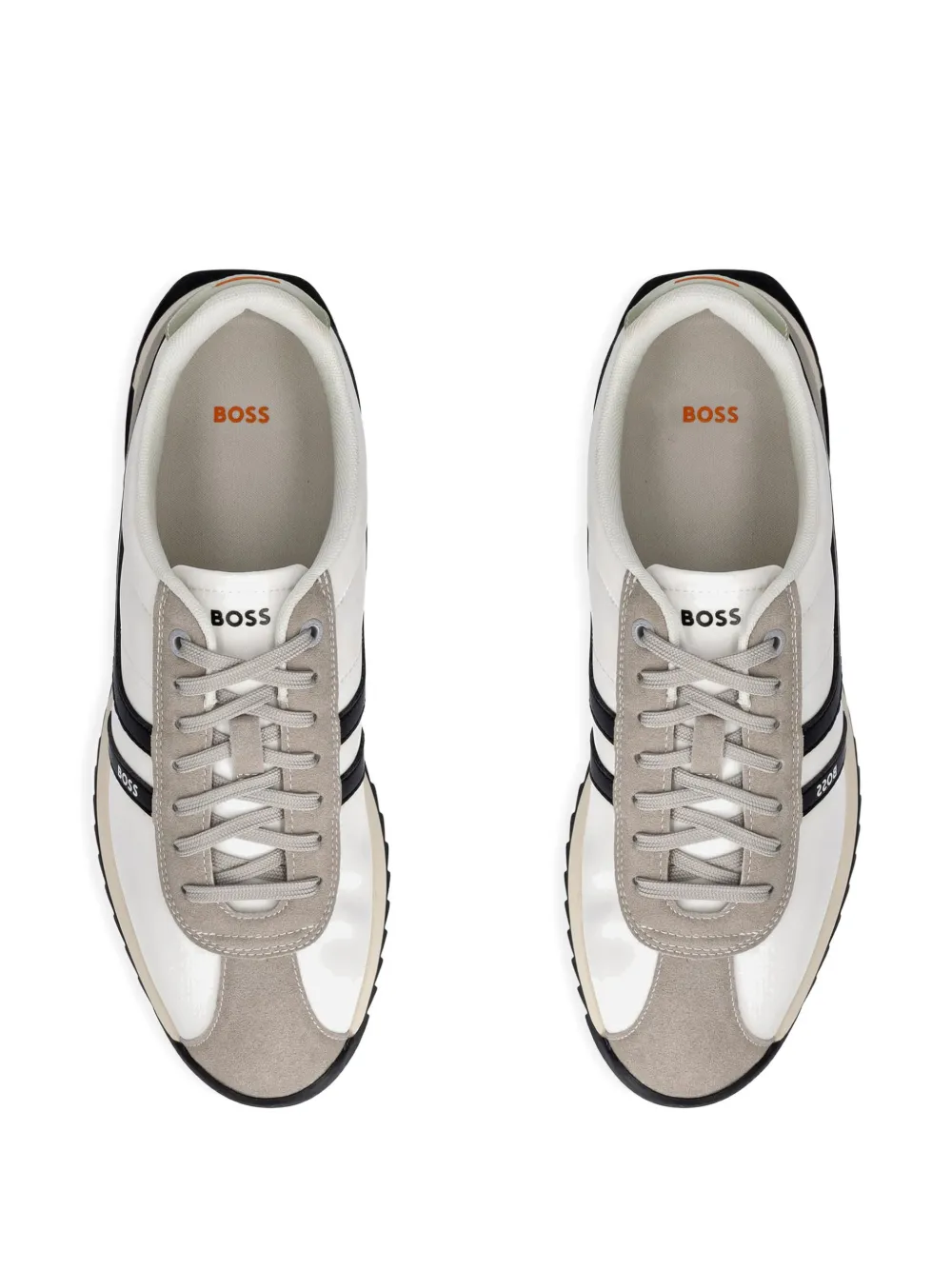 BOSS panelled low-top sneakers Wit