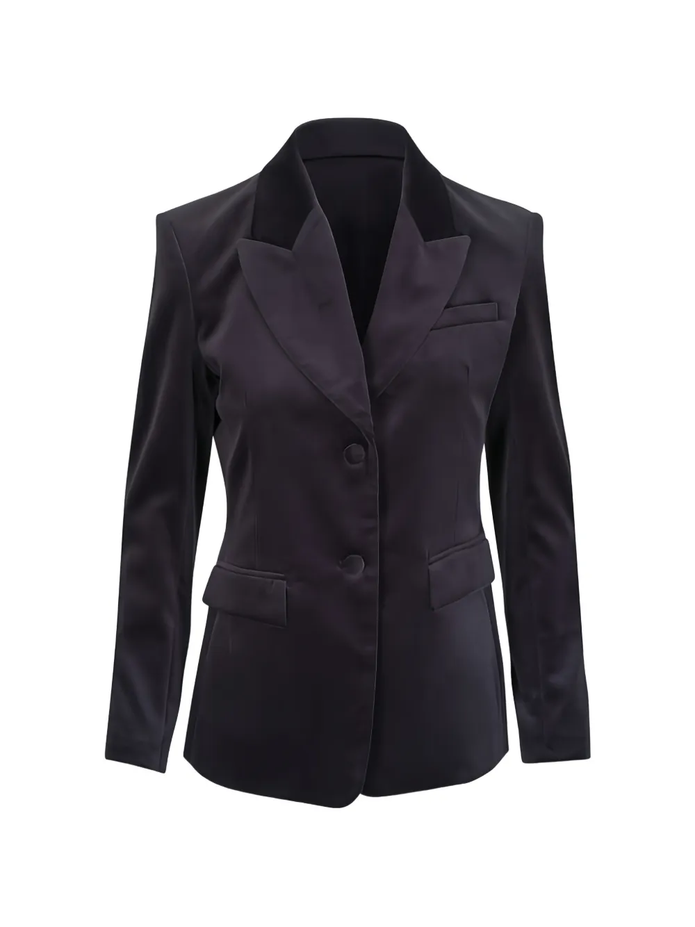 Dorothee Schumacher velvet notched blazer - Nero
