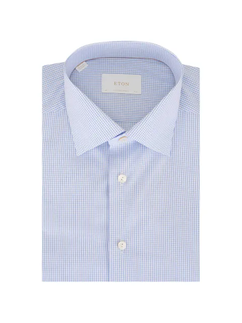 Eton check-pattern shirt