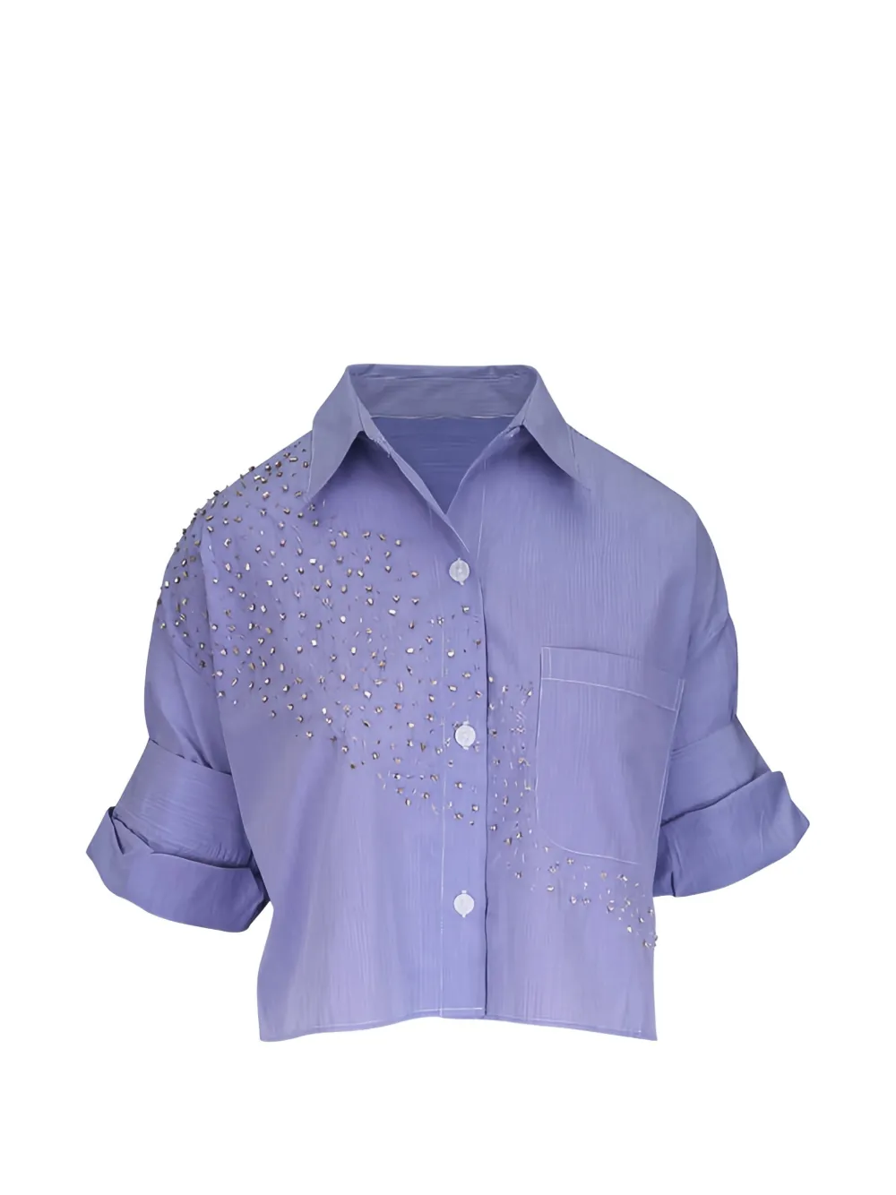 TWP Next Ex crystal-embellished shirt - Viola
