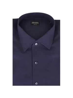 Zegna Buttoned Shirt | Blue | FARFETCH RO