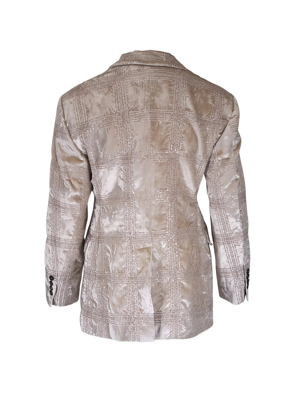 Brunello Cucinelli Fluwelen blazer met dubbele rij knopen Beige