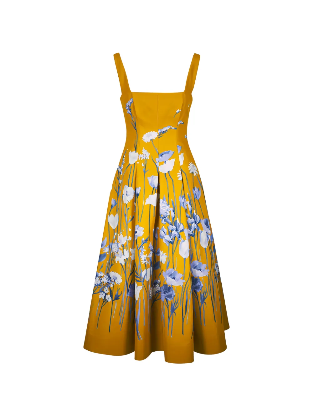 Lela Rose floral-print midi dress - Giallo