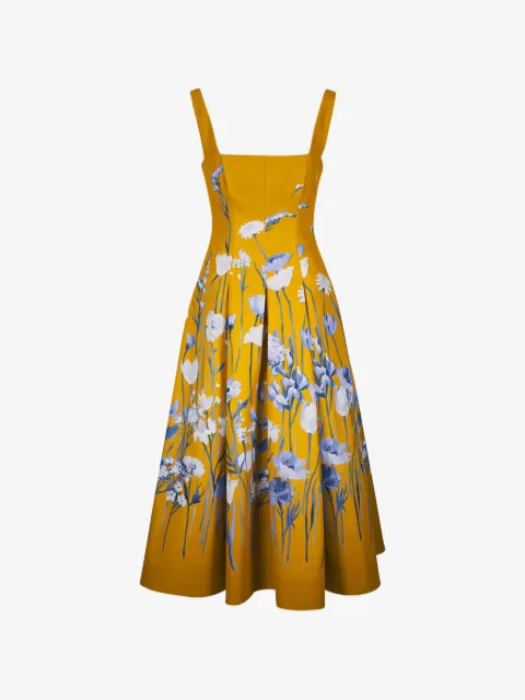 Lela Rose floral-print midi dress
