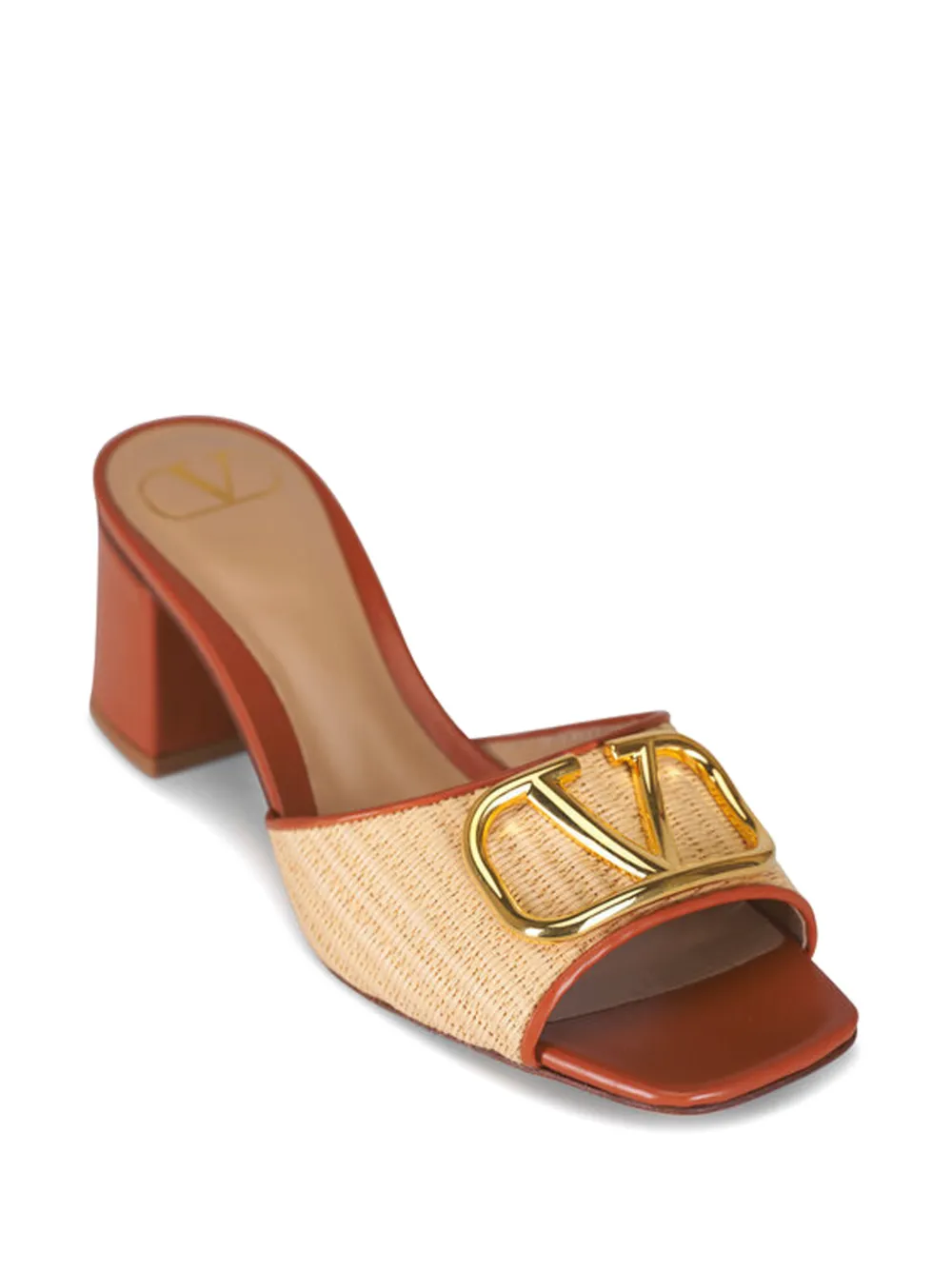 Valentino Garavani Pre-Owned Raffia sandalen Bruin