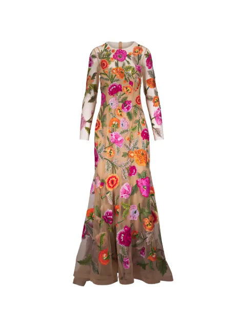 Carolina Herrera floral embroidered gown