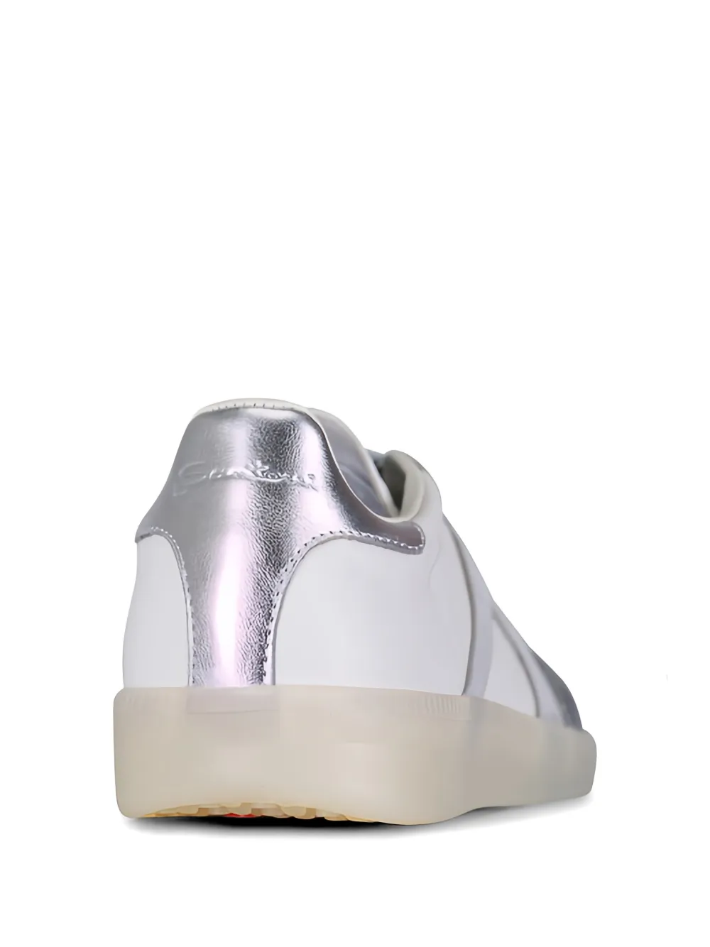 Santoni DBS Oly panelled leather sneakers Wit