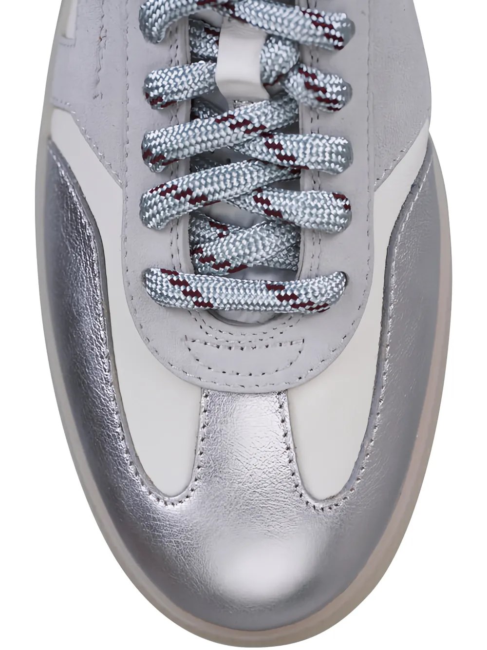 Santoni DBS Oly panelled leather sneakers Wit