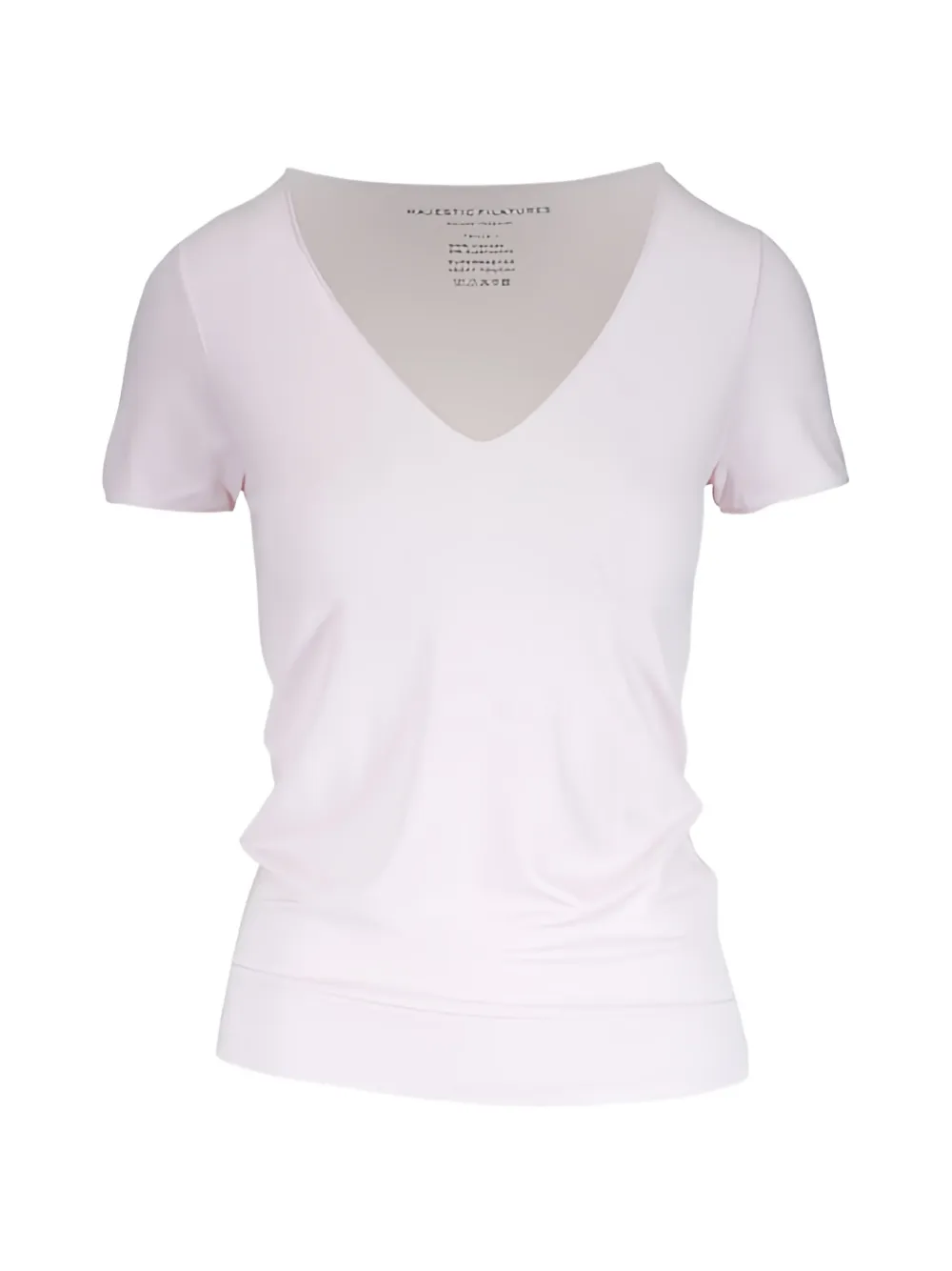 Majestic Filatures v-neck knit top - Rosa