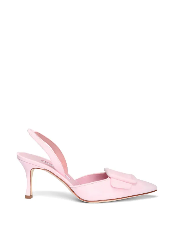 Manolo Blahnik Sling バックル サンダル | ピンク | FARFETCH JP