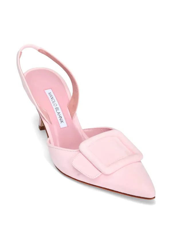 MANOLO BLAHNIK ピンクスリングバックミュール Manolo Blahnik Sling バックル サンダル | ピンク | FARFETCH JP