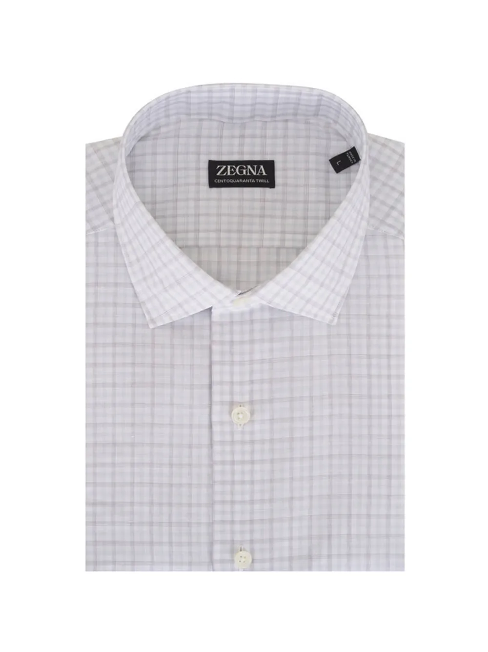 Zegna checked shirt - Bianco