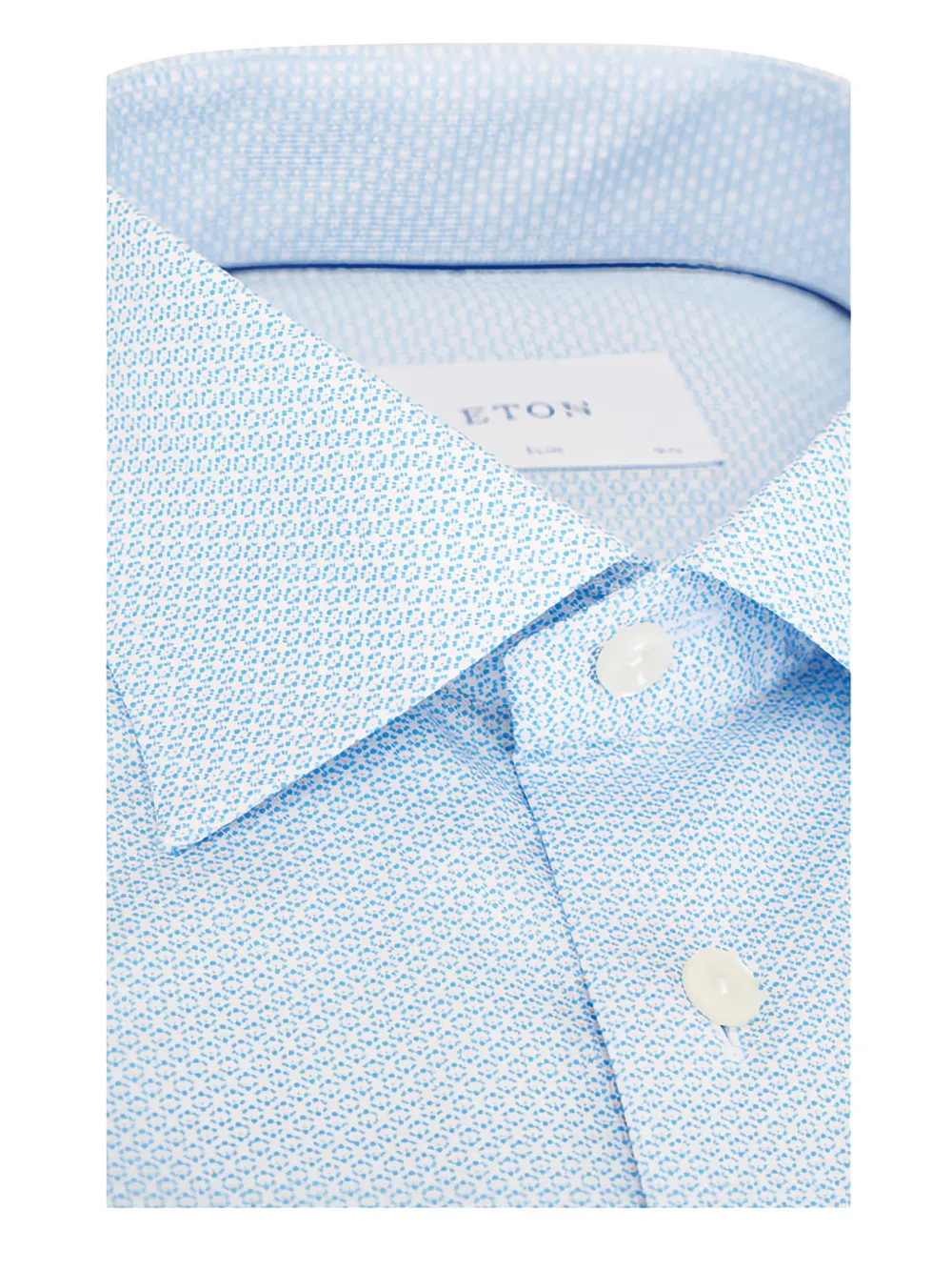  Eton Patterned Shirt - Blue 