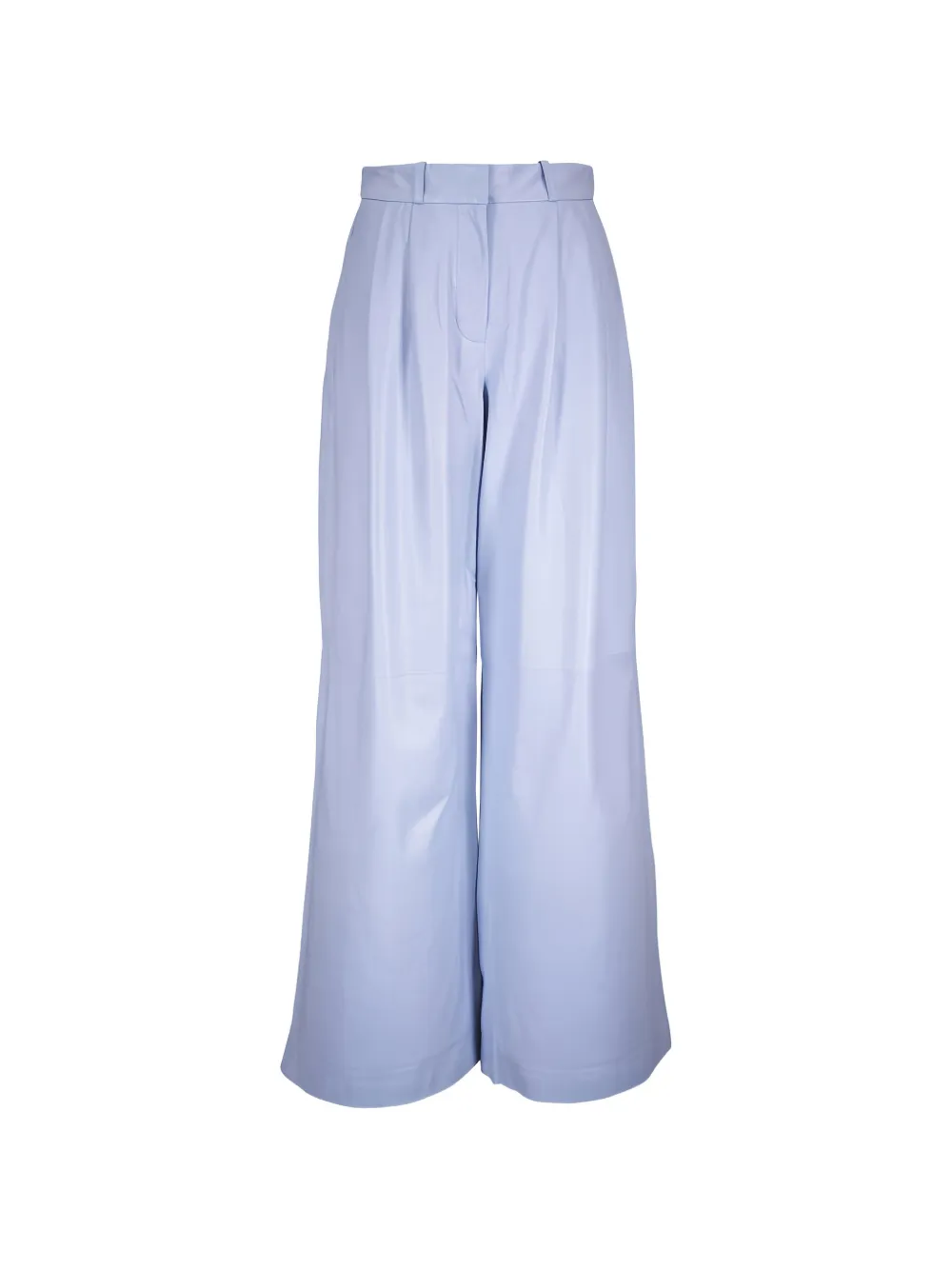 TWP belt-loops leather trousers - Blu