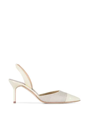 Manolo Blahnik Rabata ポインテッドトゥ パンプス | ホワイト