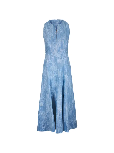 Akris Punto washed denim jacquard midi dress