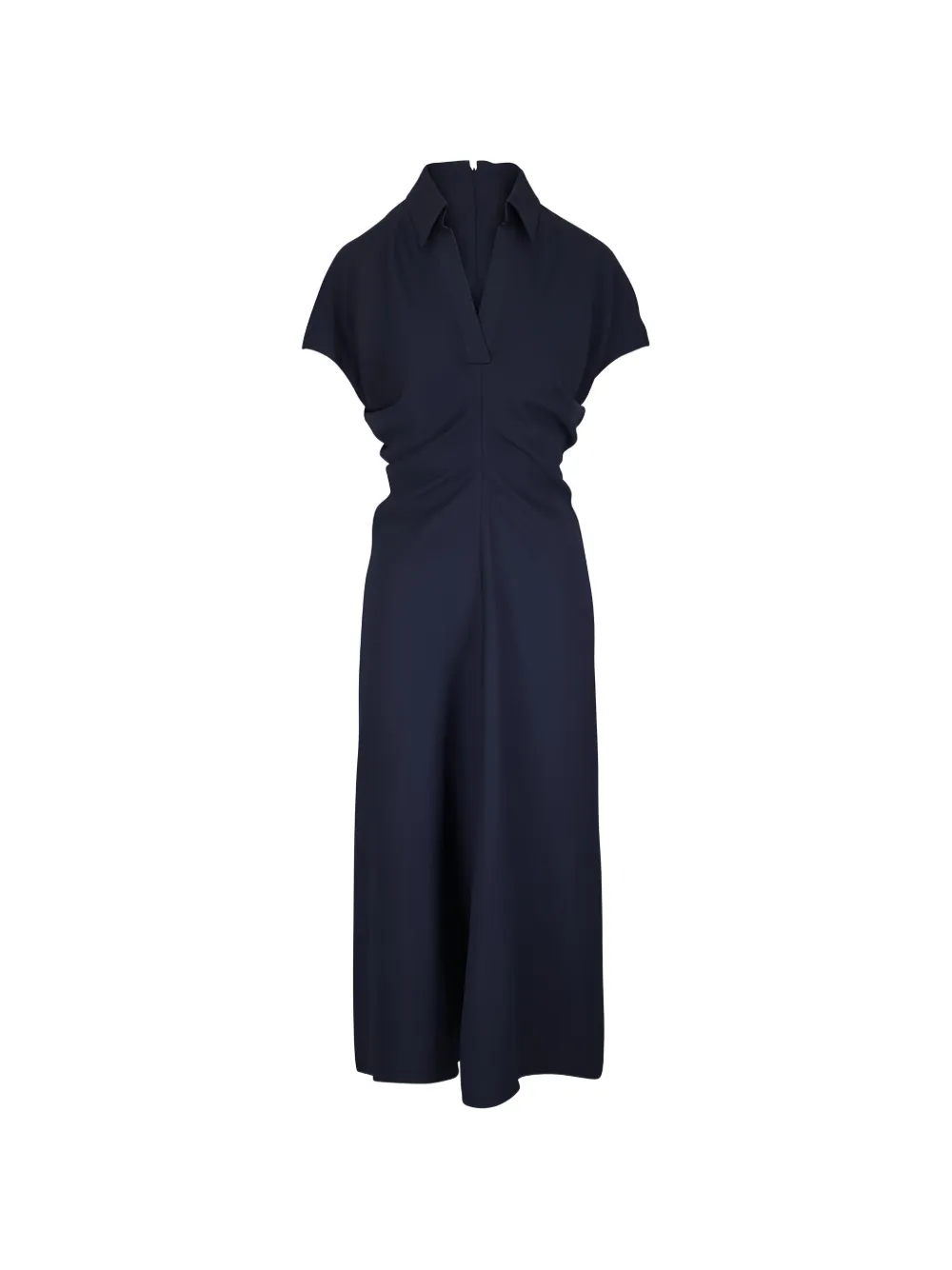 Brunello Cucinelli collared gathered dress - Blue
