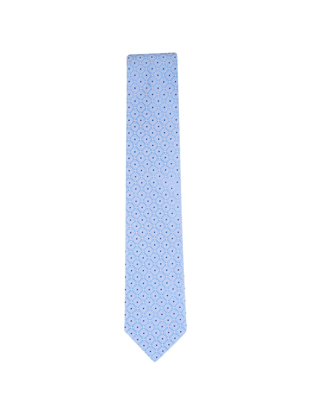 Eton square print tie - Blu