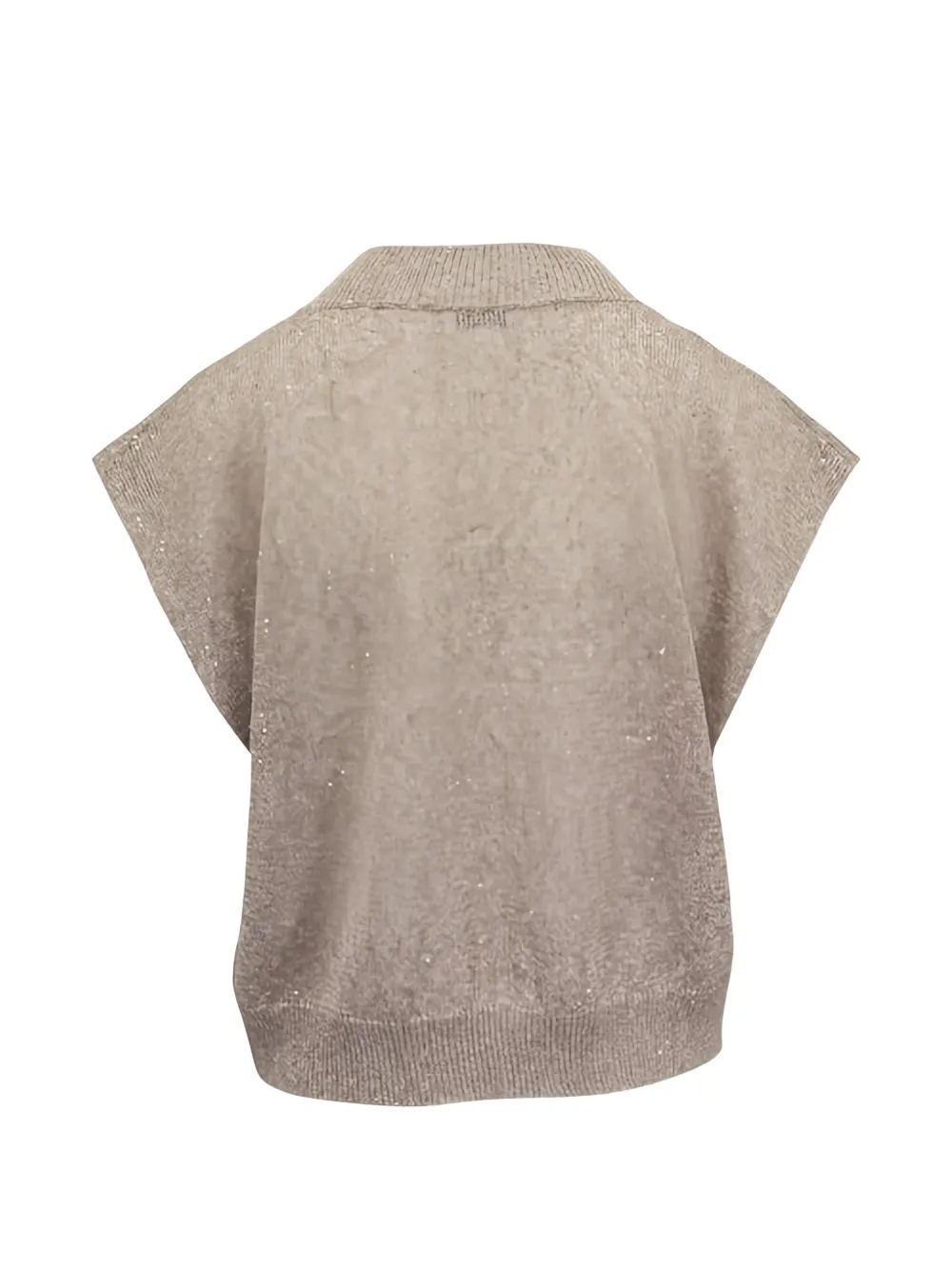  Brunello Cucinelli Embellished V-neck Vest - Neutrals 