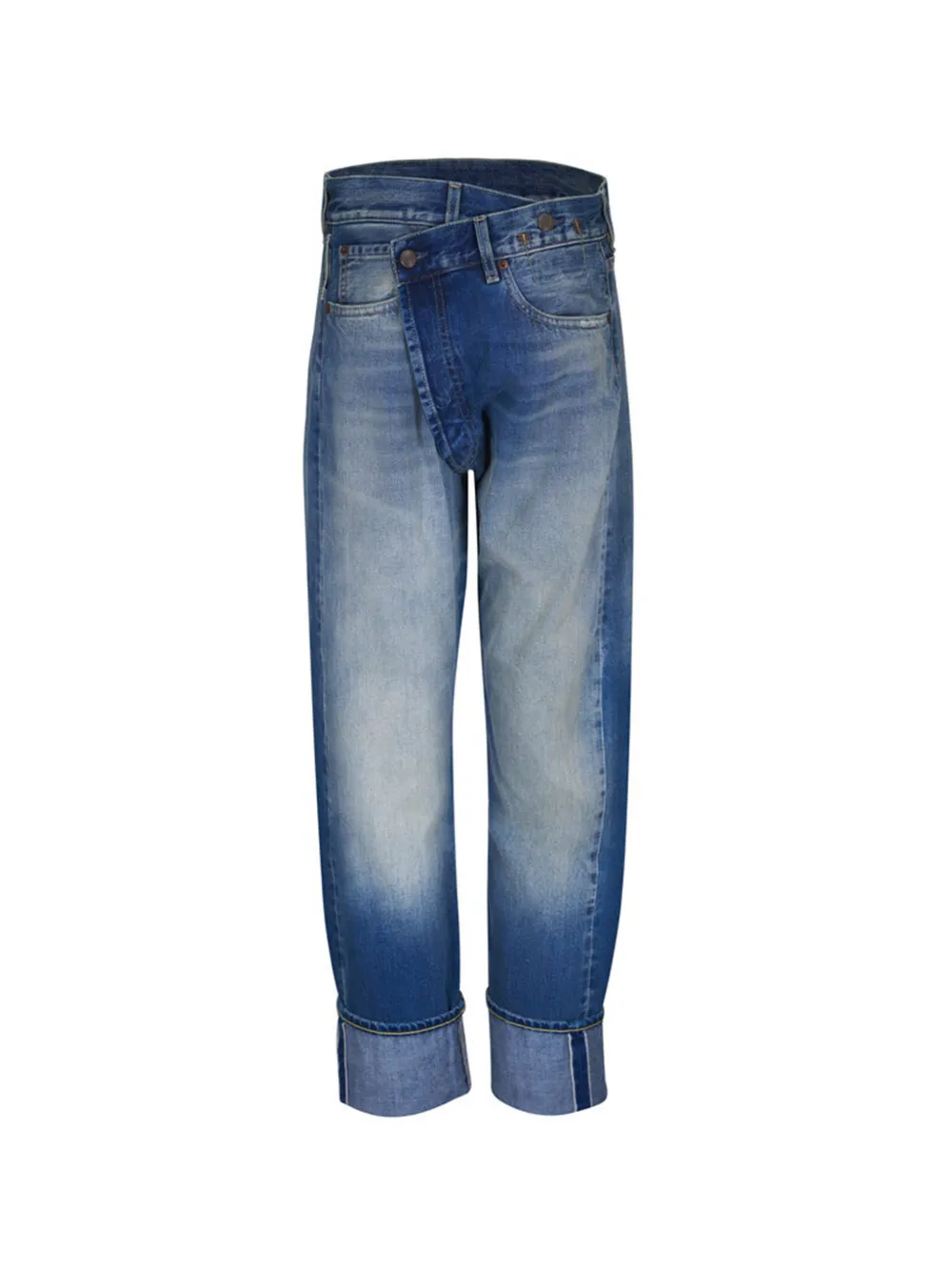R13 cross front denim jeans - Blu
