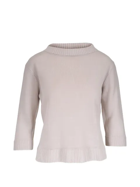 Kinross Cashmere three-quarter sleeve sweater
