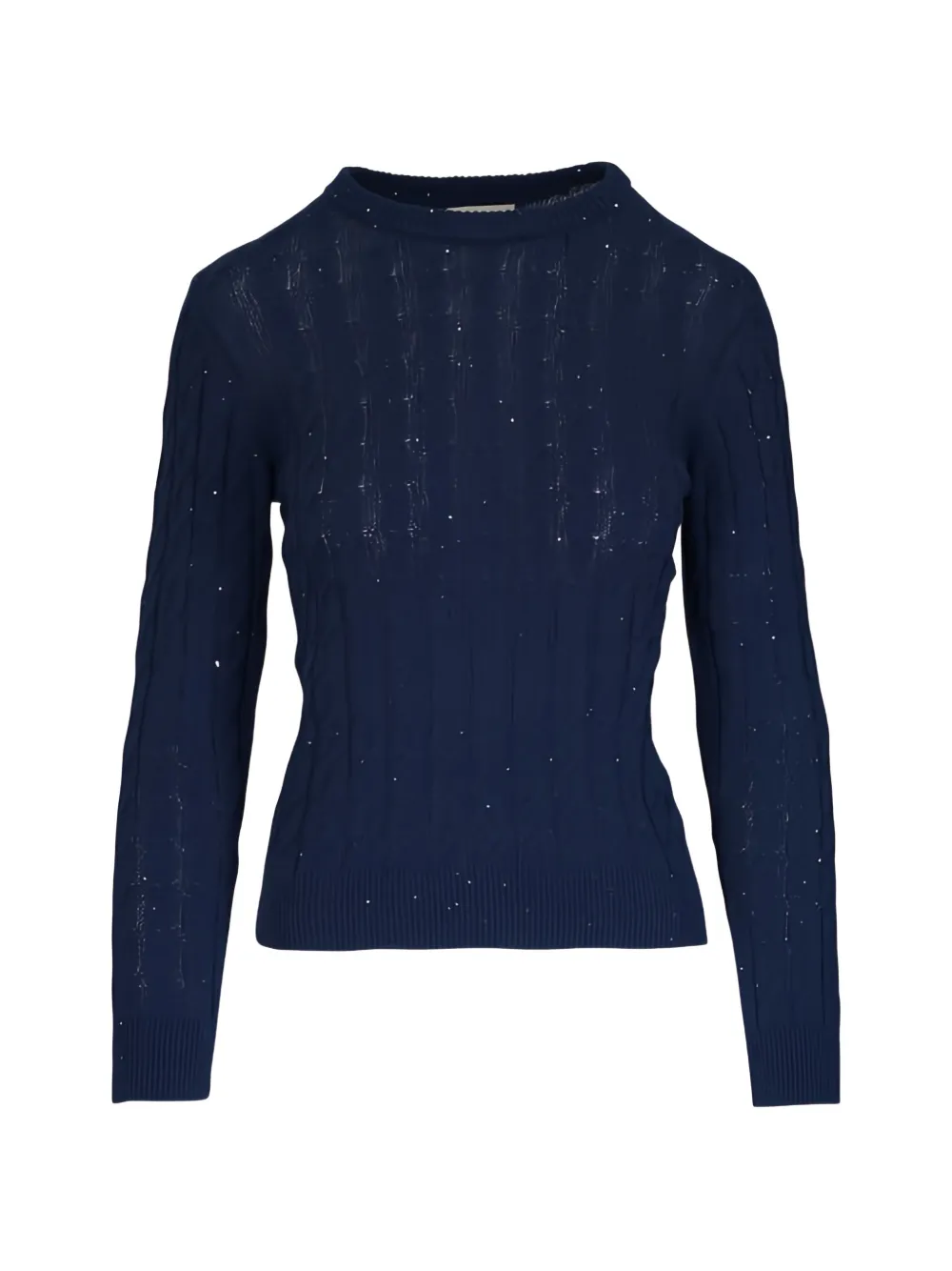 Kinross Cashmere cable-knit crew-neck sweater - Blu