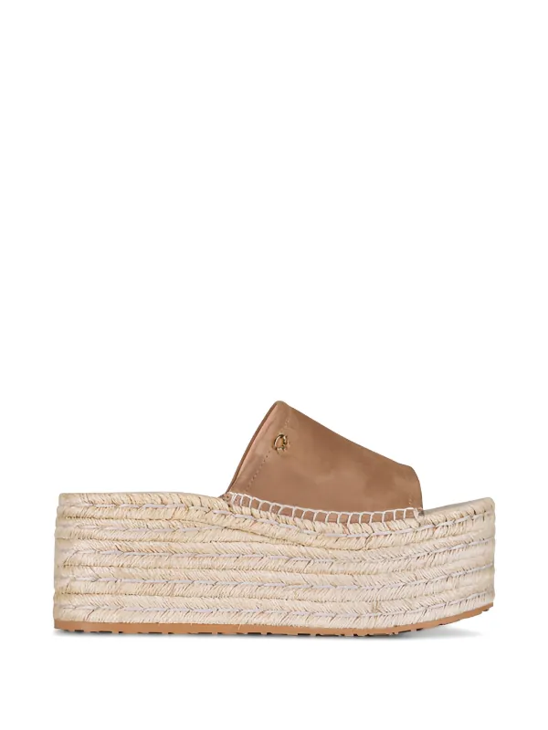 Gianvito Rossi Platform Heeled Espadrilles in Brown