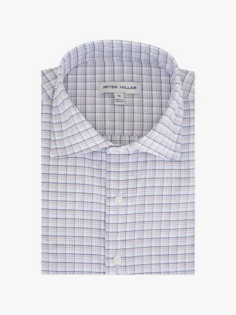 Peter Millar قميص كاروهات بأكمام طويلة