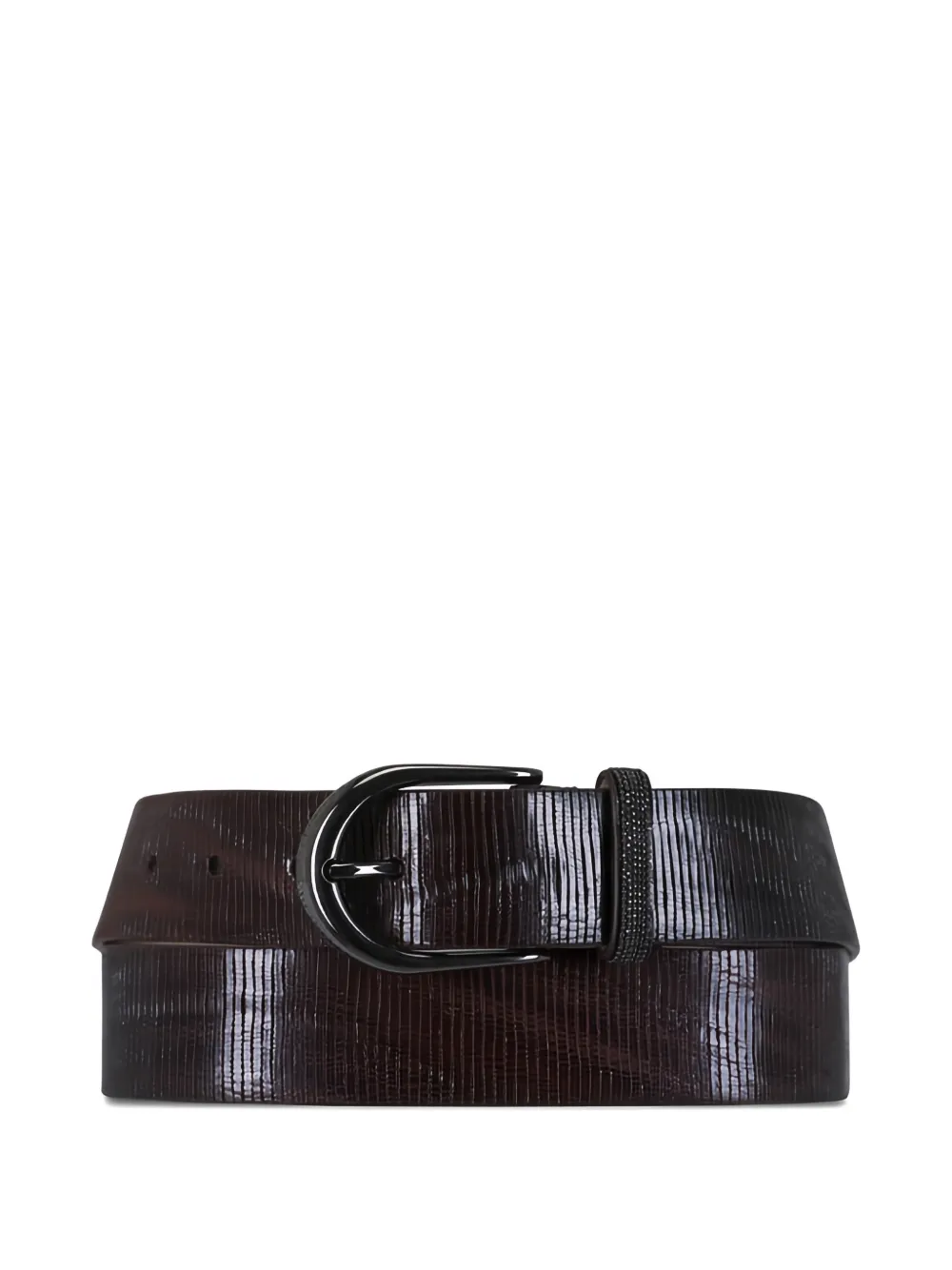 Brunello Cucinelli textured belt - Brown