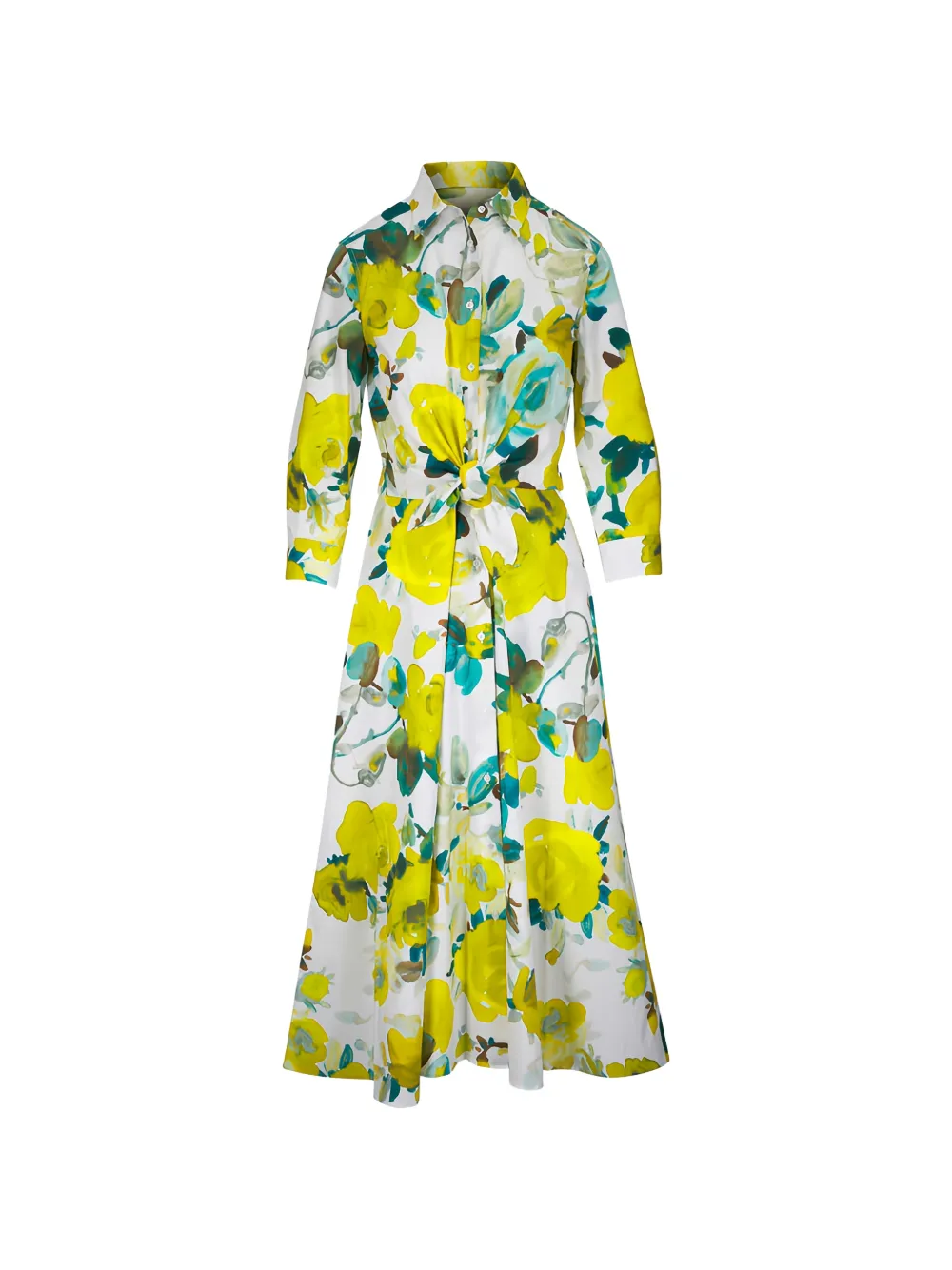 Sara Roka floral-pattern belted dress - Giallo