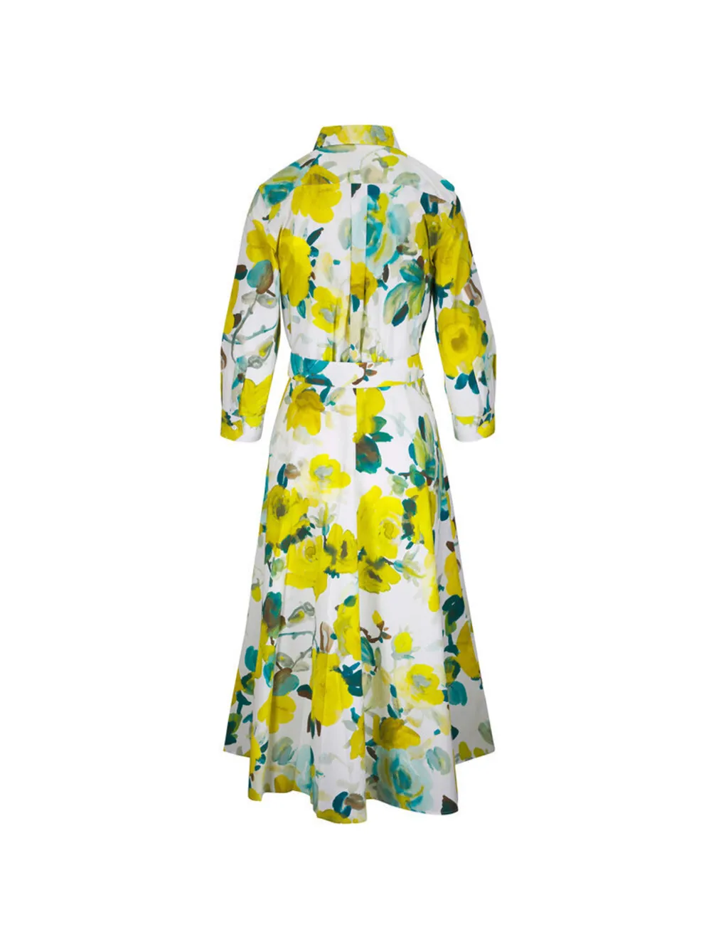  Sara Roka Floral-pattern Belted Dress - Yellow 