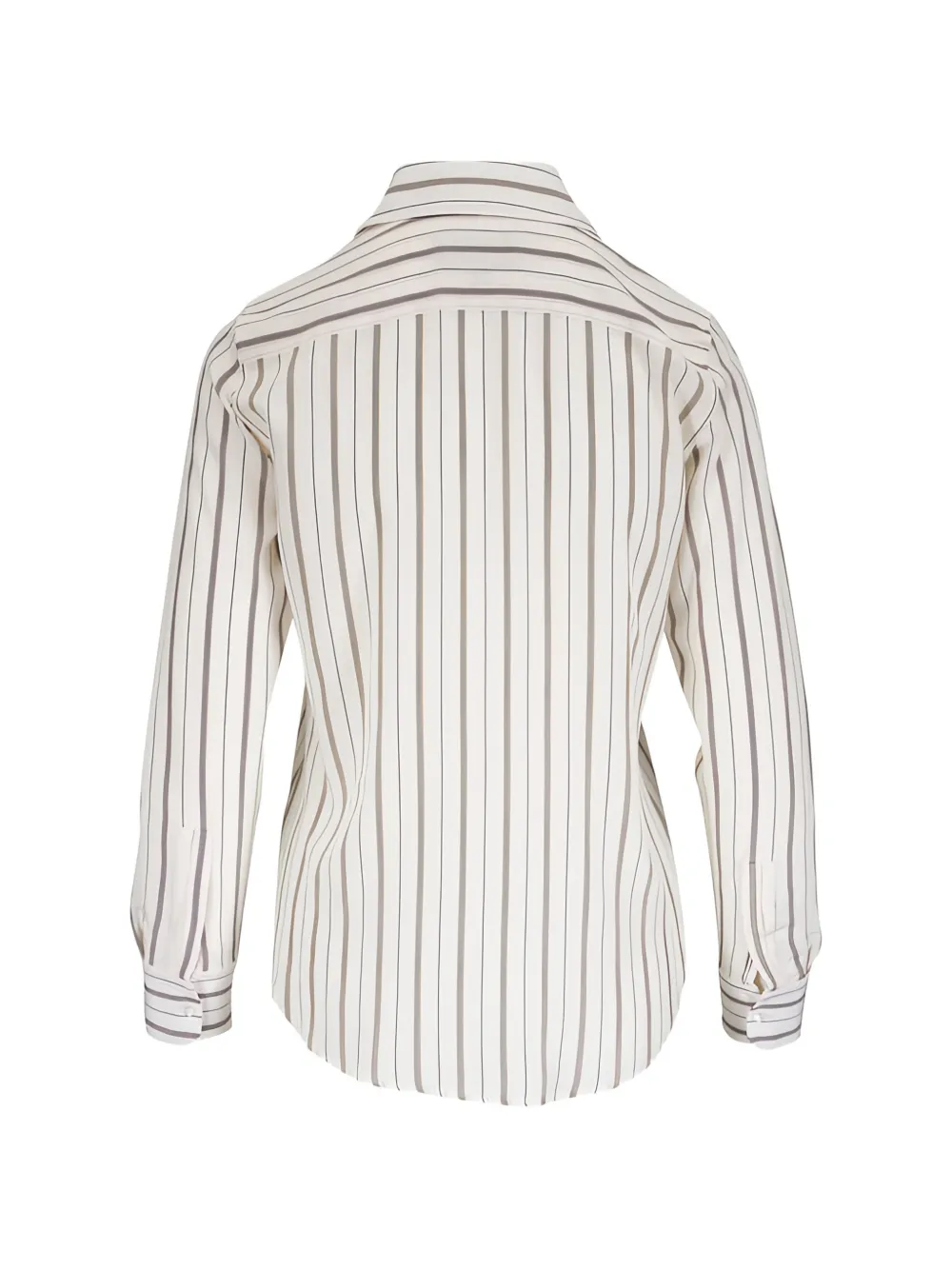  Nili Lotan Gaia Long-sleeve Striped Shirt - Neutrals 