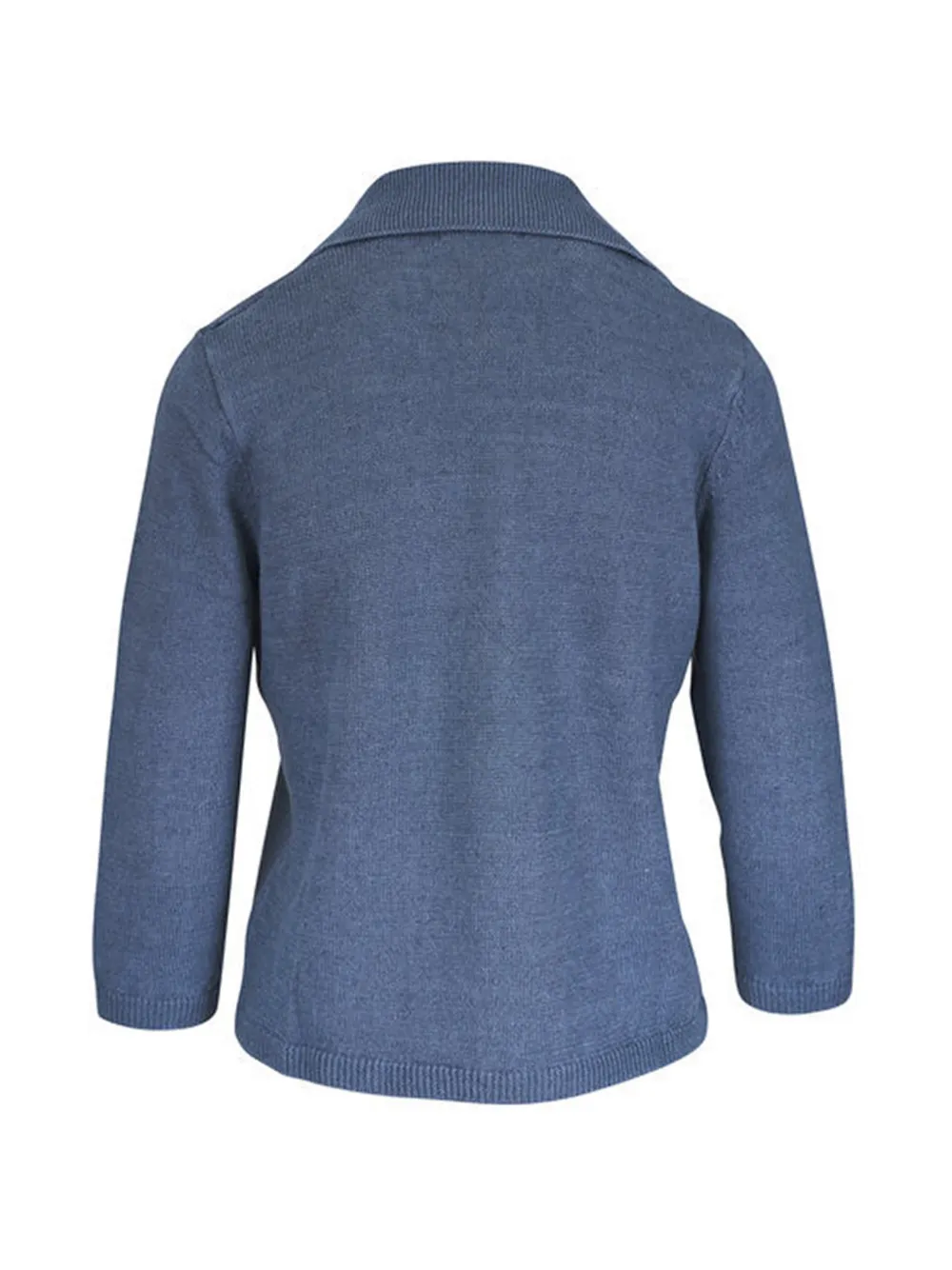  Kinross Cashmere Linen Cardigan - Blue 