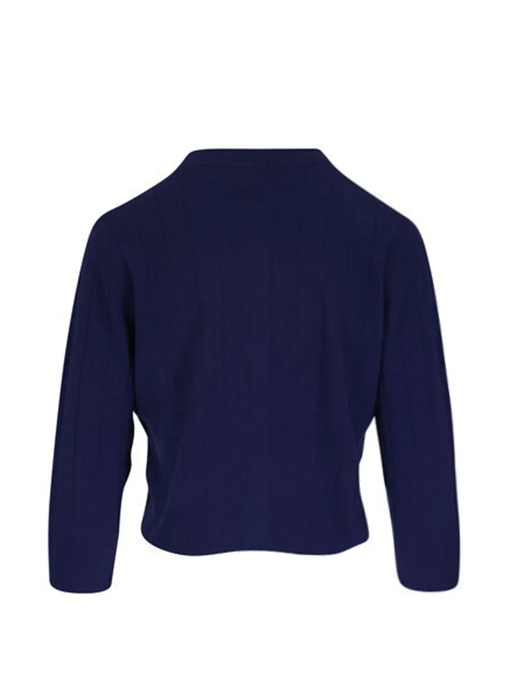  Kinross Cashmere Ribbed Button Cardigan - Blue 