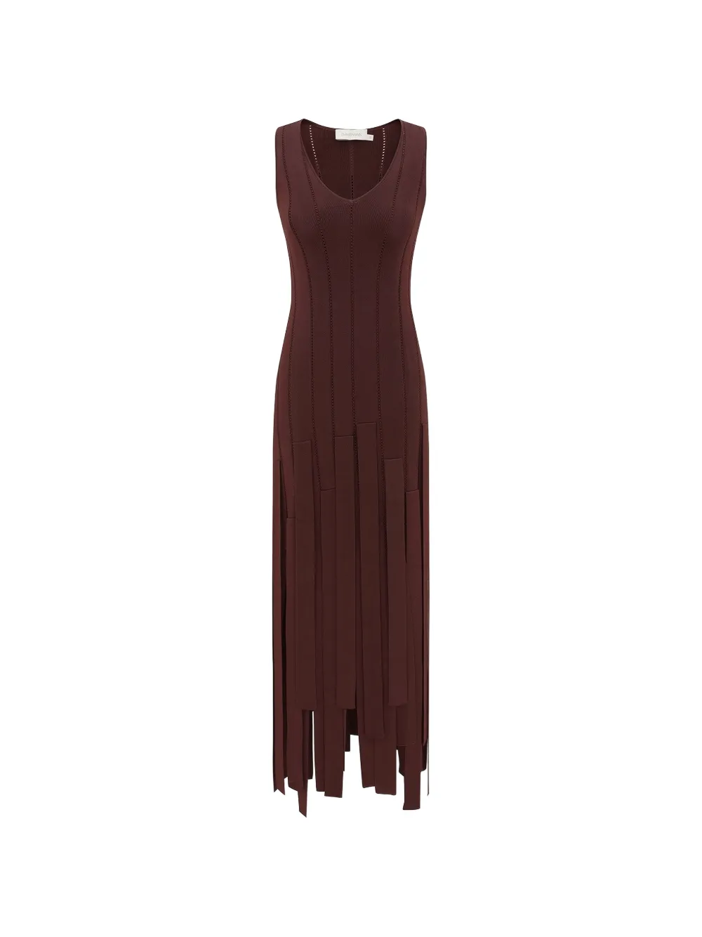 ZIMMERMANN Luna Fringe midi dress - Brown