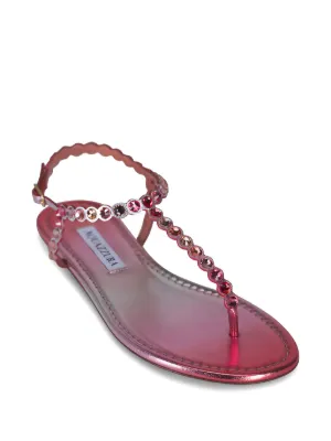 AQUAZZURA ビジュー サンダル ピンク(未使用) Aquazzura ウィメンズ