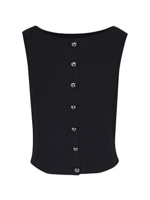 Lafayette 148 chaleco tejido con botones